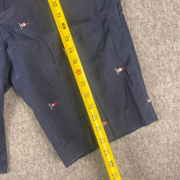 Polo Ralph Lauren Men's Navy Blue Shorts Sailboat Flag Print Cotton Casual - Picture 6 of 9